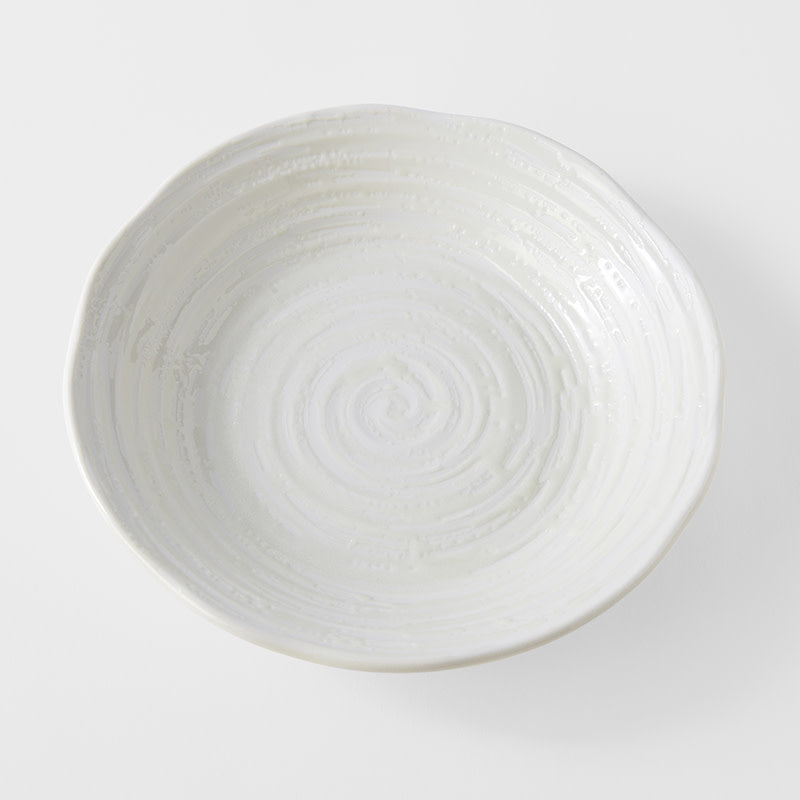 Bowl 23.5cm White Spiral