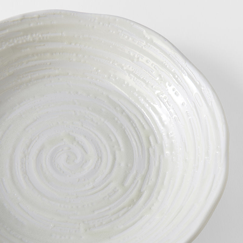 Bowl 23.5cm White Spiral