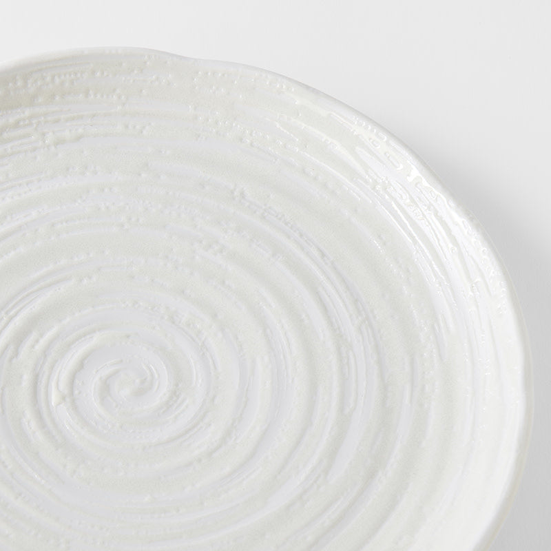 White Spiral Dinner Plate 29.5 cm
