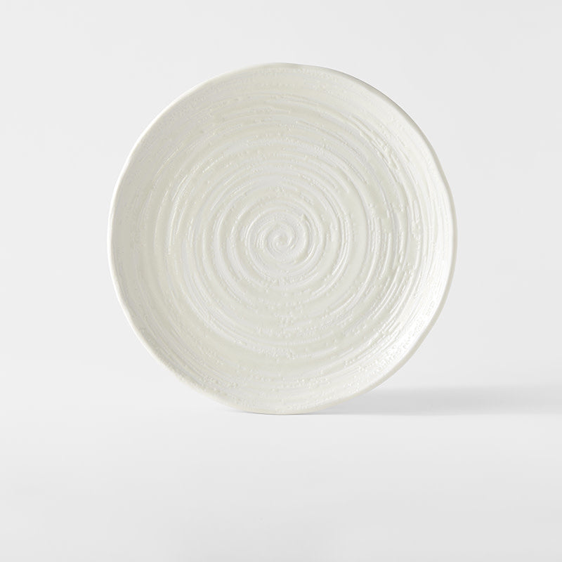 White Spiral Dinner Plate 29.5 cm