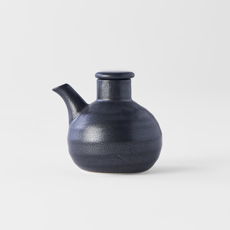 Soy Pot Minoyaki Porcelain 110ml Matte Black Glaze - Made In Japan | Japanese Tableware