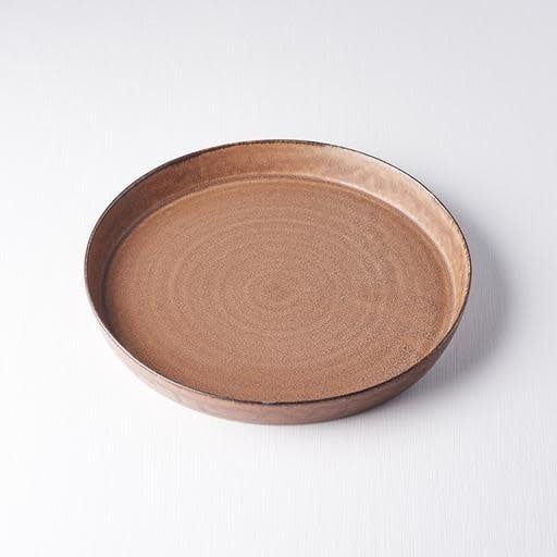 Plate High Rim 25cm Toffee Glaze