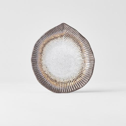 Side Plate Irregular 15.5cm Akane Grey Glaze