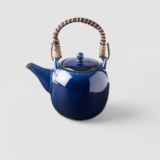 Teapot 11cm Sapphire Blue Glaze
