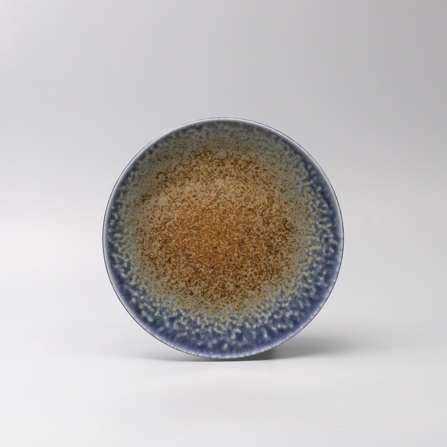 Front view of Earth & Sky Glaze Plate 21cm made in Japan