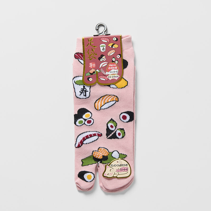 Tabi Ankle Socks 22-25cm / Sushi Design / Pink