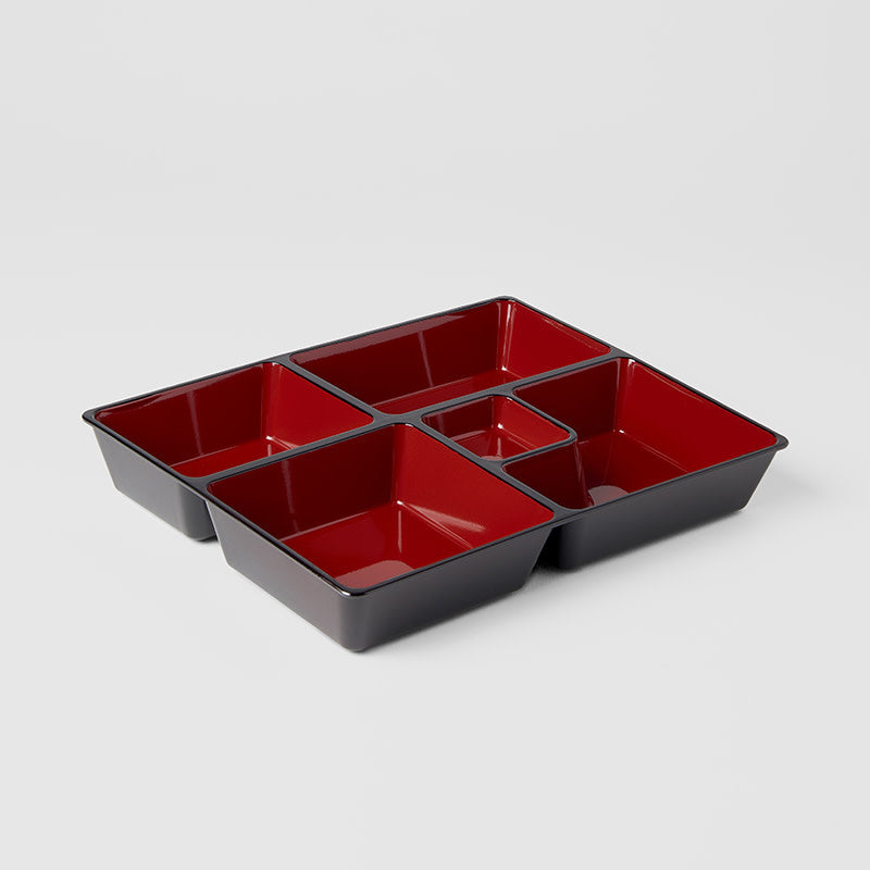 5 Section Obento Insert / Black Lacquerware