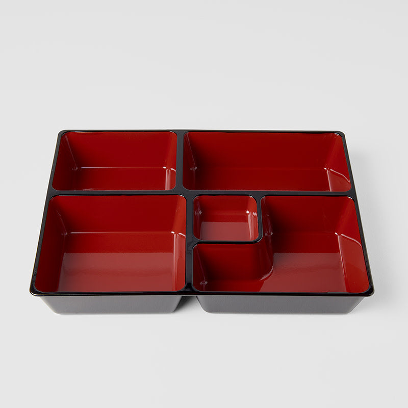 5 Section Obento Insert / Black Lacquerware