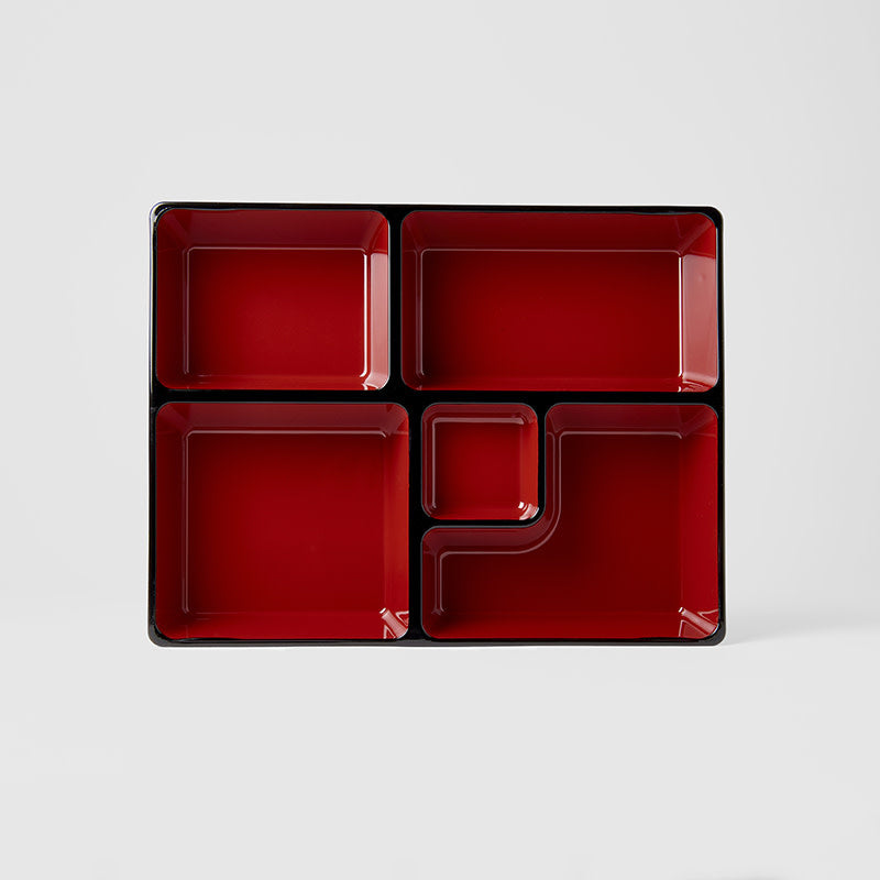 5 Section Obento Insert / Black Lacquerware
