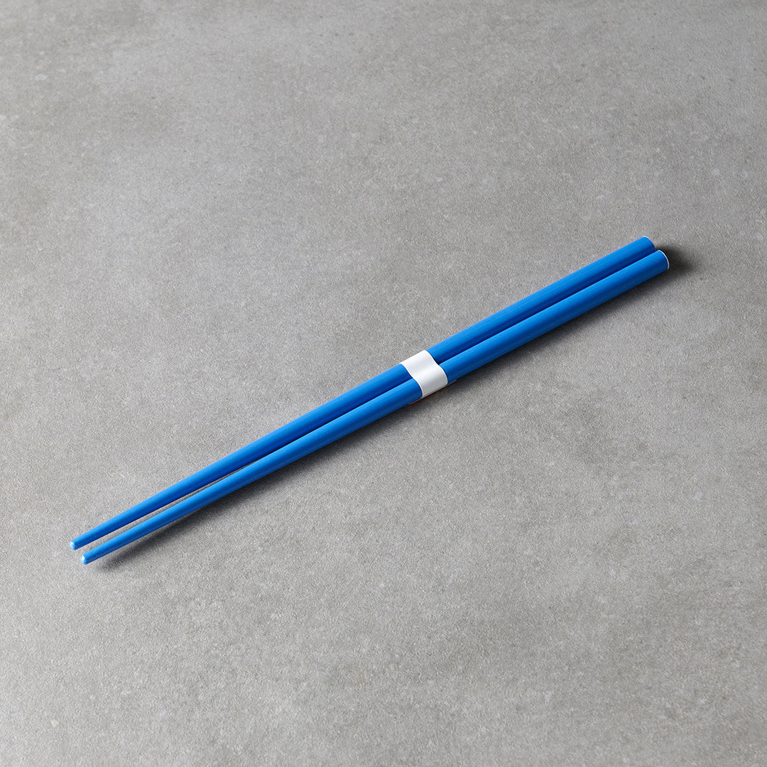 Chopsticks, Lacquered, Royal Blue & White Design