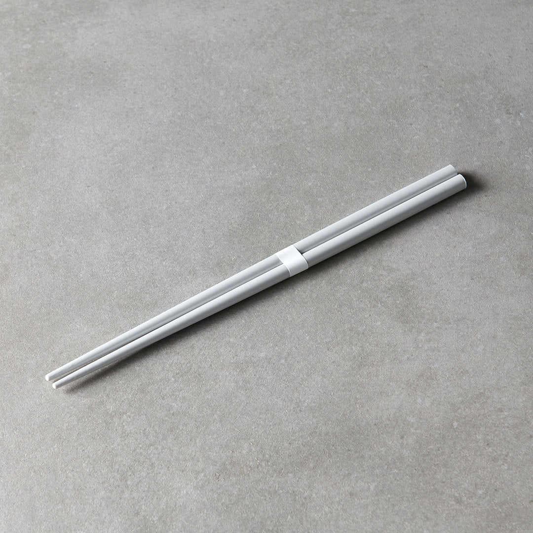 Chopsticks, Lacquered, Grey & White Design