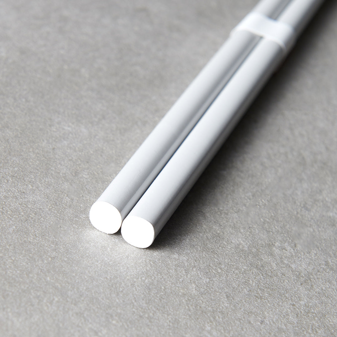 Chopsticks, Lacquered, Grey & White Design
