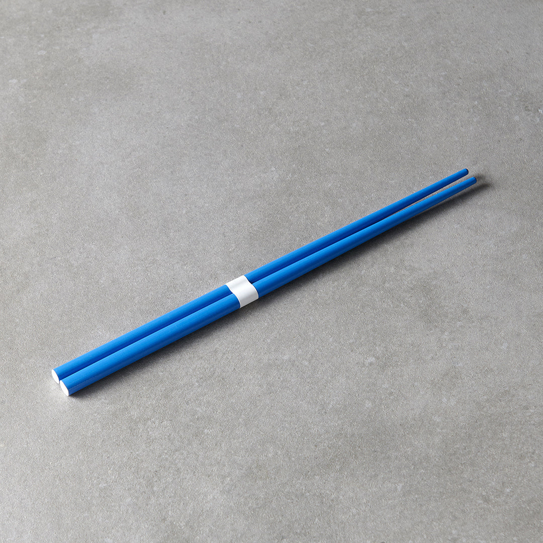 Chopsticks, Lacquered, Royal Blue & White Design
