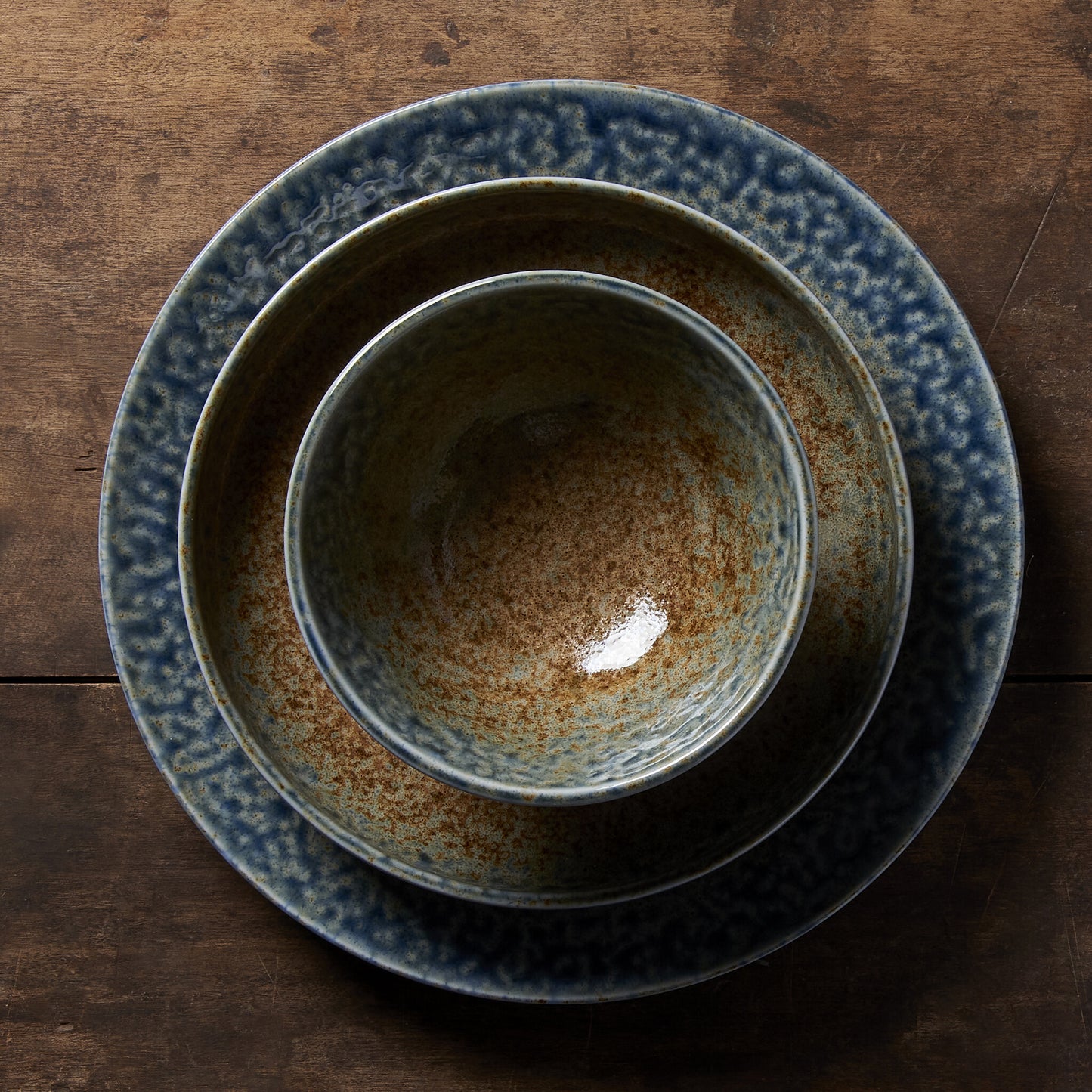 Plate High rim 22cm Earth & Sky Glaze