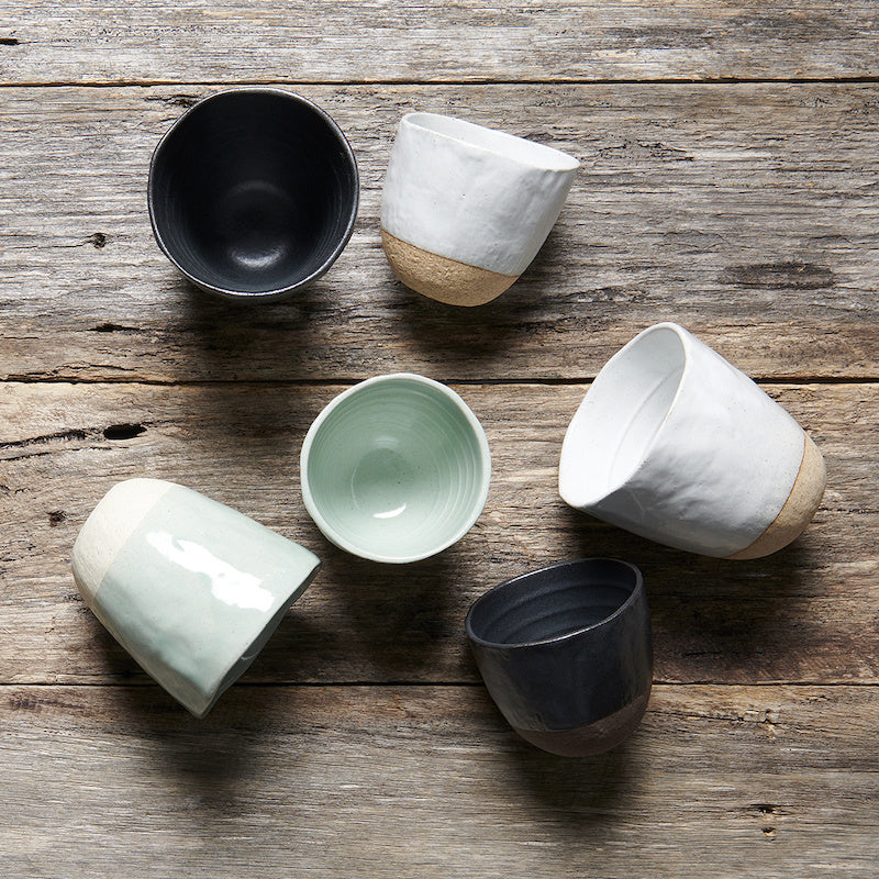 Lopsided Mug Large 9.3cm 275ml Kinoko Mushroom Grey Glaze