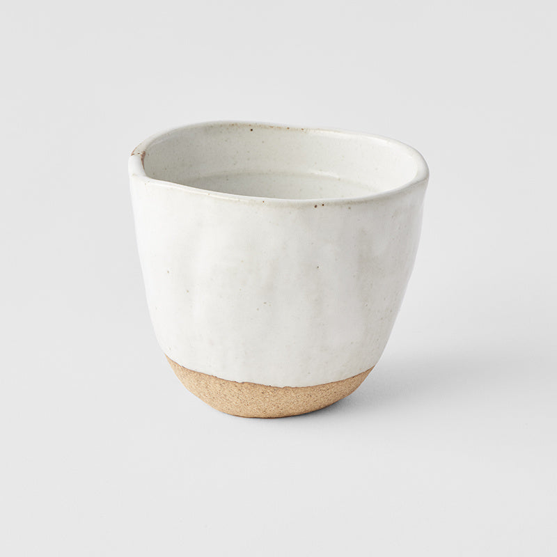Mug Lopsided 200ml White Glaze