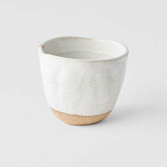 Lopsided Mug 200ml White Glaze - Made In Japan | Japanese Tableware