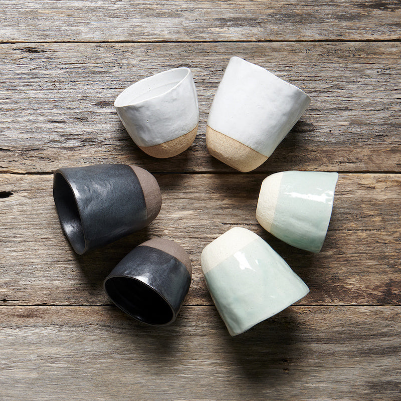 Lopsided Mug 275ml Black & Bisque Glaze