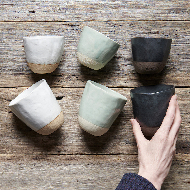 Lopsided Mug Large 9.3cm 275ml Kinoko Mushroom Grey Glaze