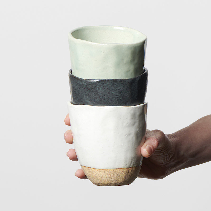 Lopsided Mug Large 9.3cm 275ml Kinoko Mushroom Grey Glaze