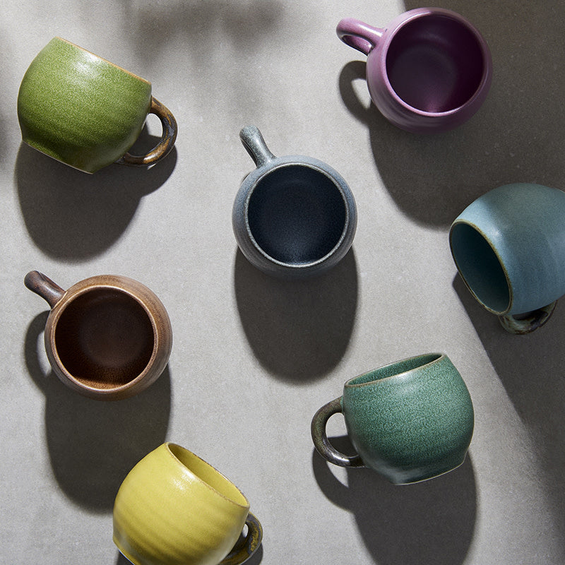 Maru Coffee Cup 9cm 300ml Olive Green Glaze