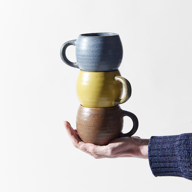 Maru Coffee Cup 9cm 300ml Caramel Glaze