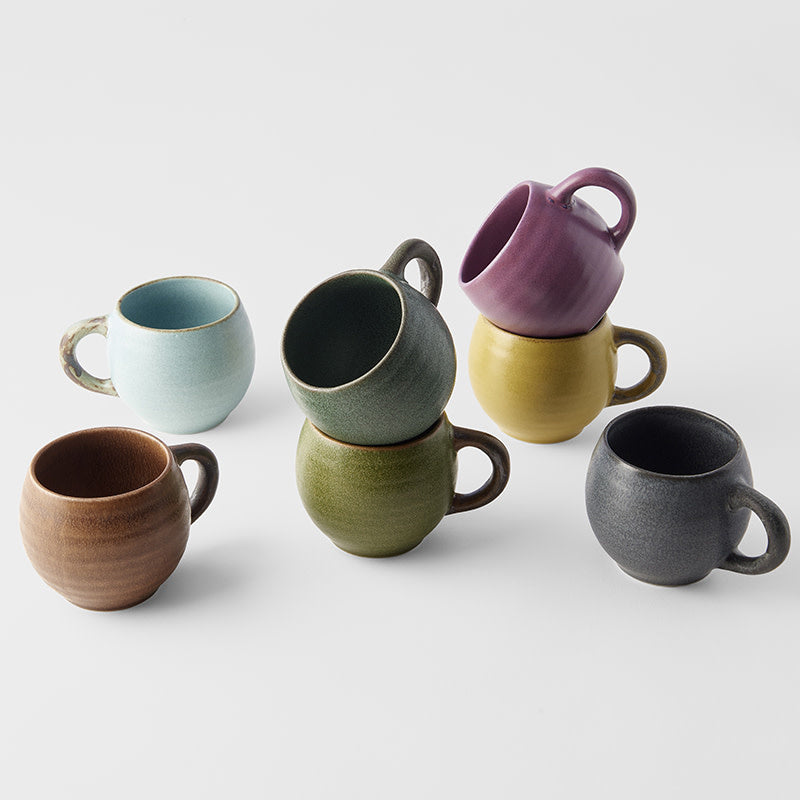 Maru Coffee Cup 9cm 300ml Olive Green Glaze