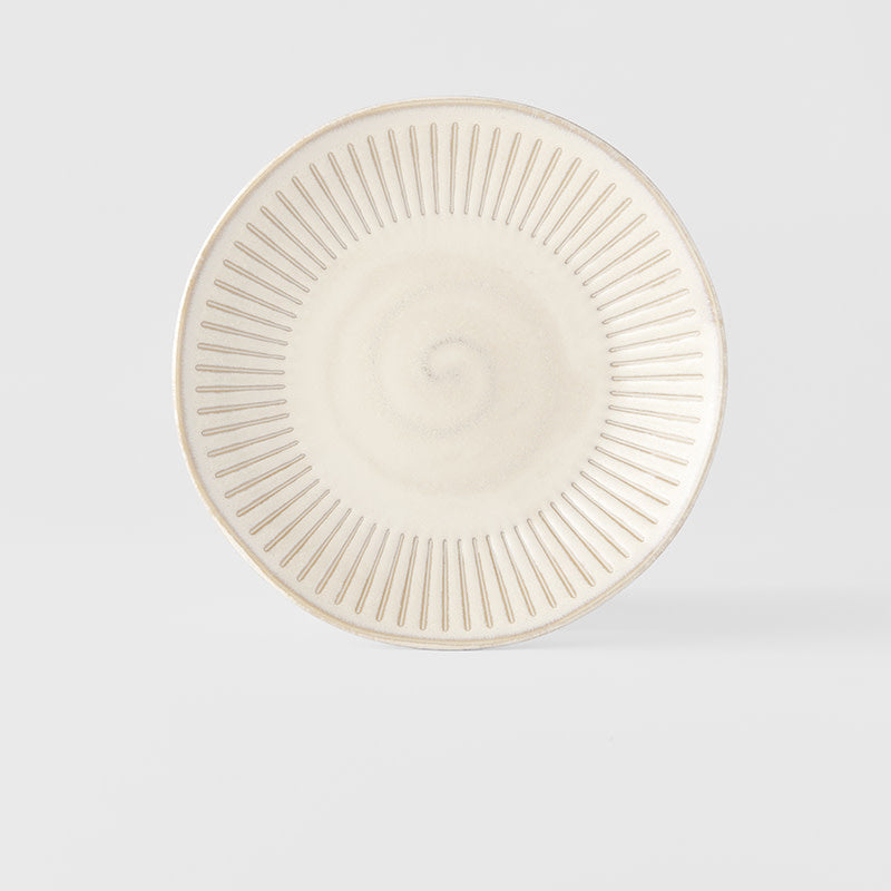 Side Plate 20cm Ridged Alabaster Glaze