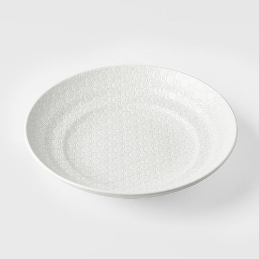 Serving Bowl 28.5cm White Star Glaze - Made In Japan | Japanese Tableware