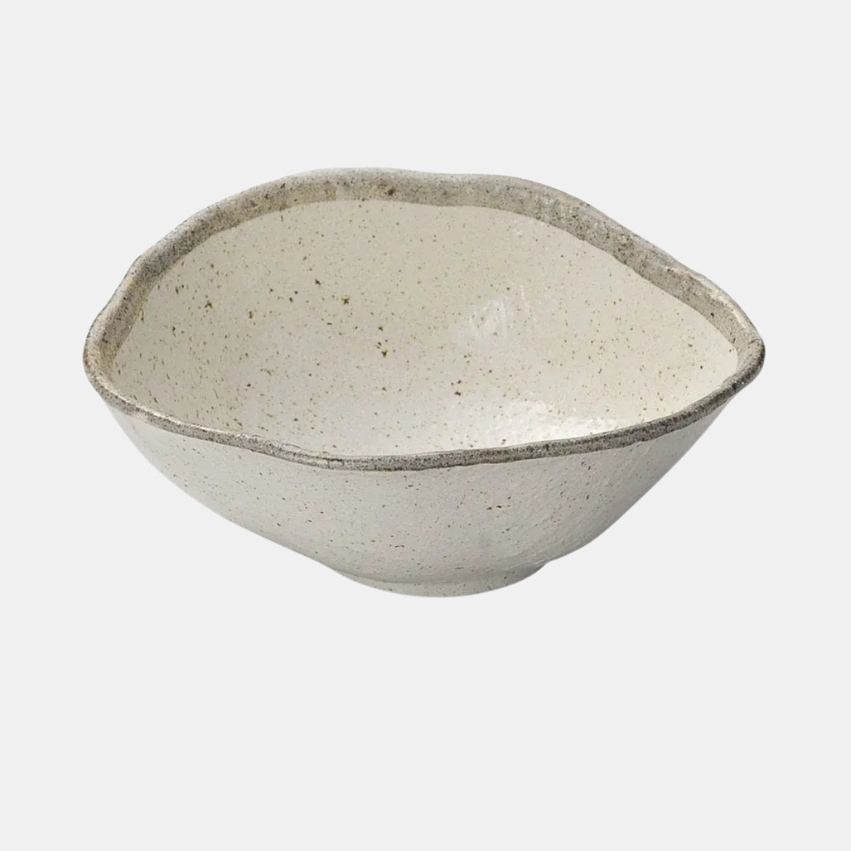 Organic Oval Bowl 21cm Flax Glaze