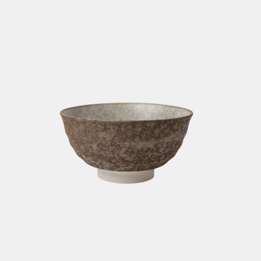 Udon Bowl Fluted 17cm Crazed Grey Glaze