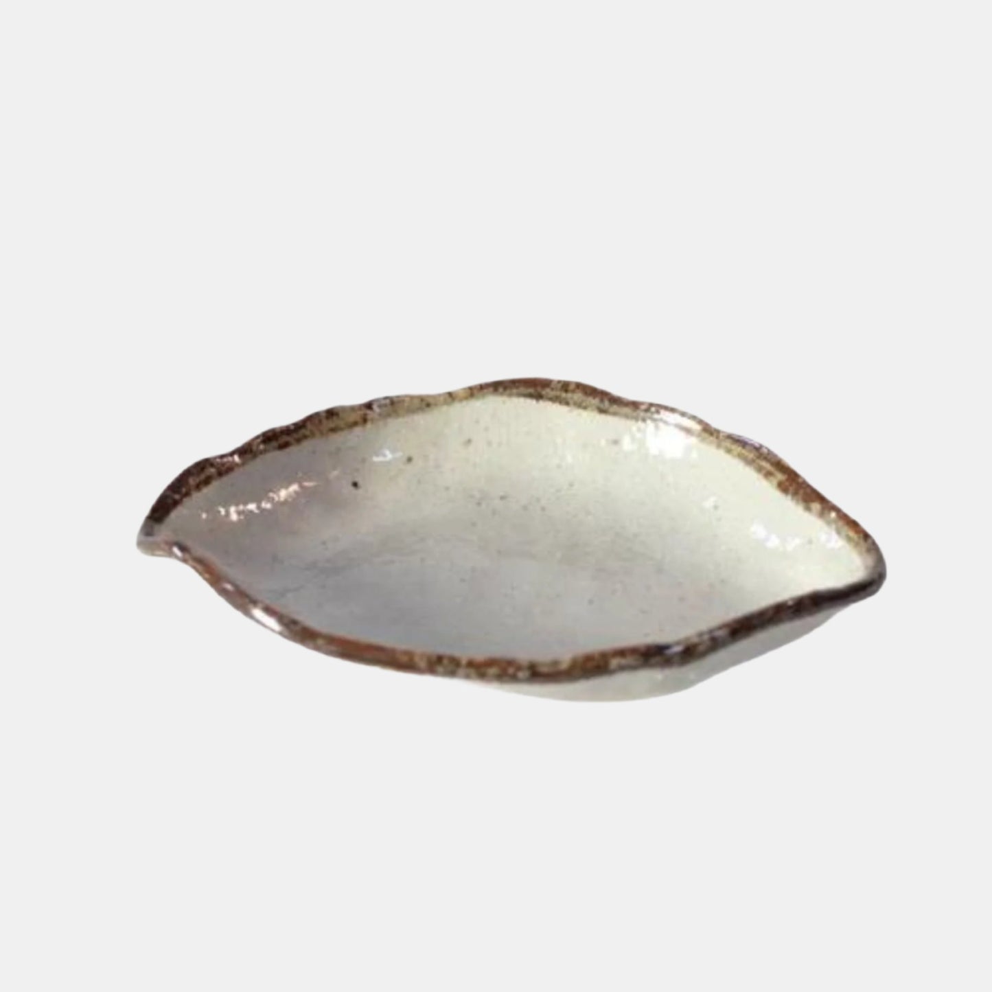 Leaf Plate 16.5 cm / Flax Glaze