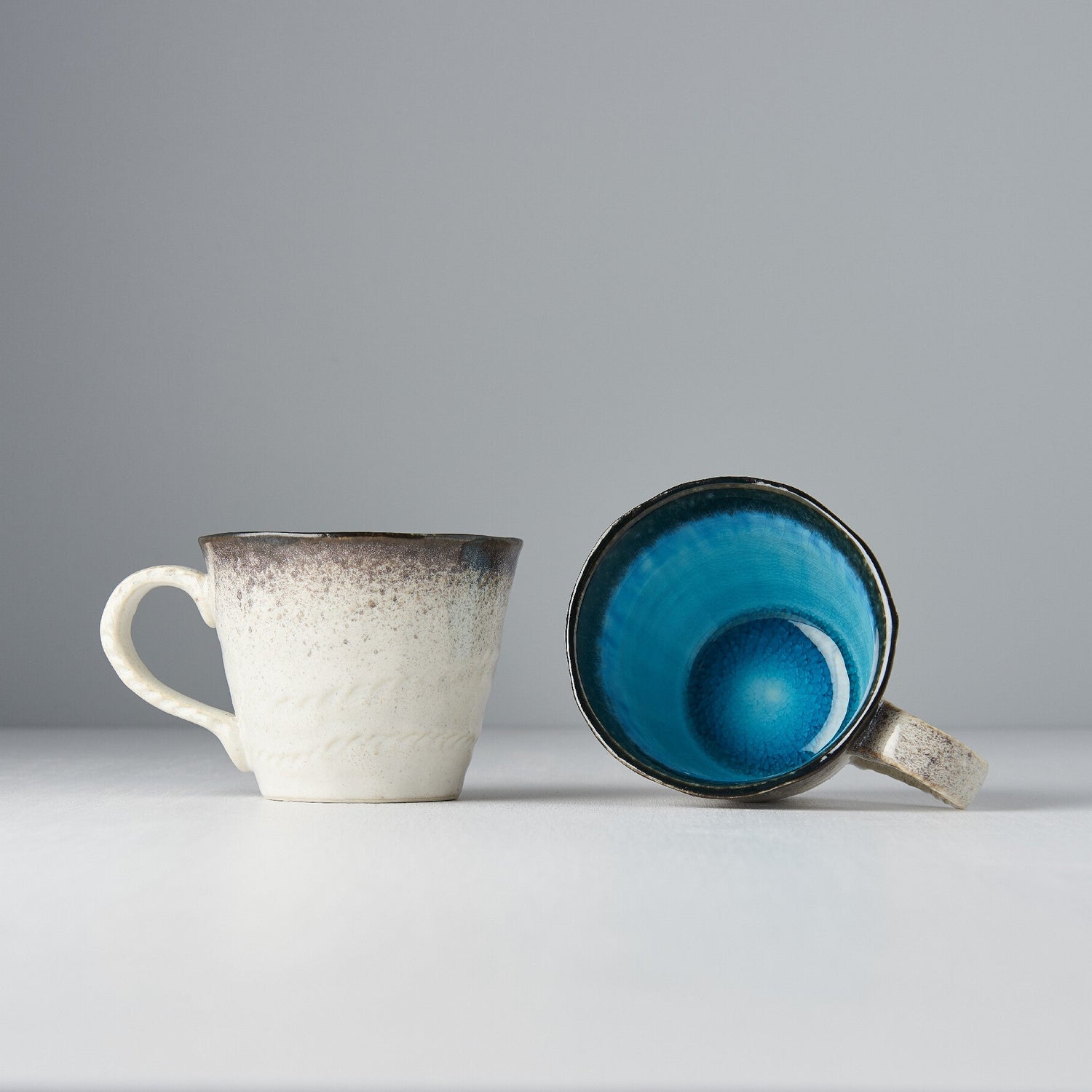 Mug with Handle 200ml Sky Blue Glaze - Made In Japan | Japanese Tableware