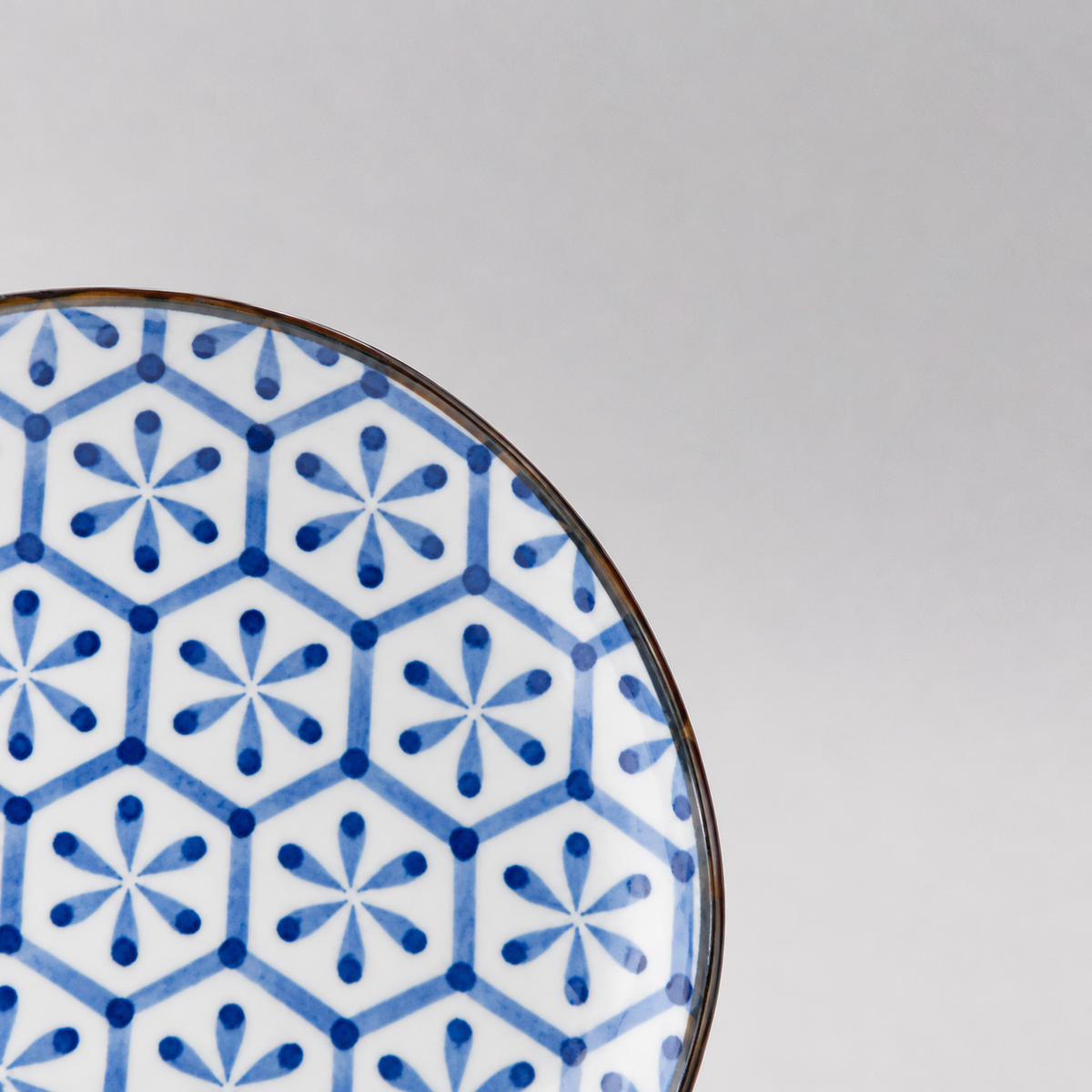 Indigo Ikat Flower