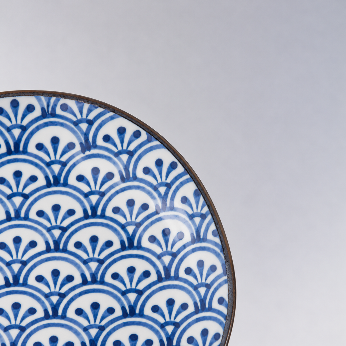 Indigo Ikat Petal Crest