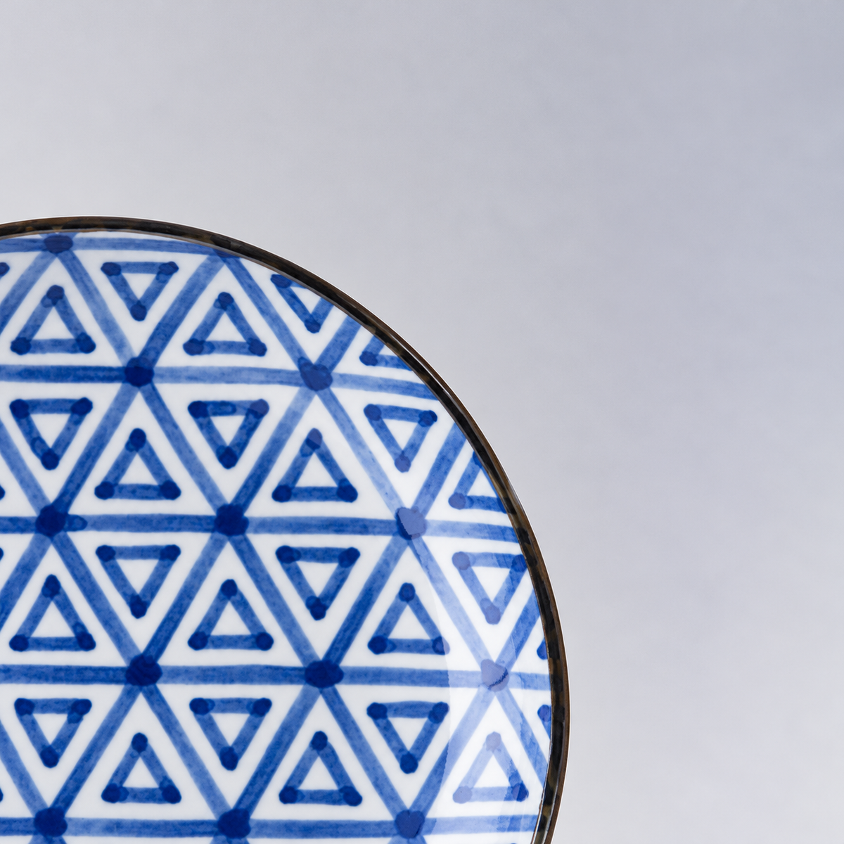 Indigo Ikat Triangle