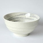 Udon Bowl 16.5cm Grey Swirl Glaze
