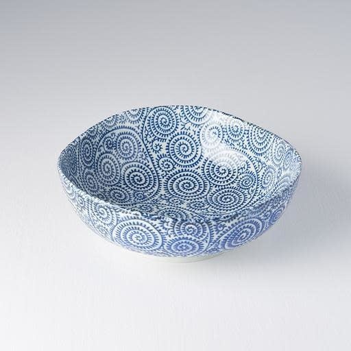 Blue Scroll Large Bowl 20 cm, 850 ml