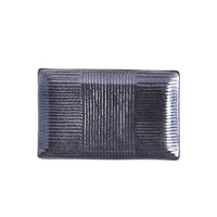 Rectangular Plate, 21 x 13 cm, Black Lines Design