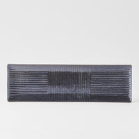 Rectangular Plate, 33 x 10 cm, Black Lines Design