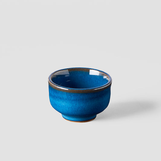Sake Cup 35ml Gura Kiln Blue Glaze - Made In Japan | Japanese Tableware