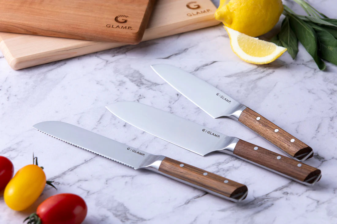Knife Gift Set Santoku Bread & Paring Glamp