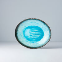 Oval Plate, 24 x 20 cm, Sky Blue Design