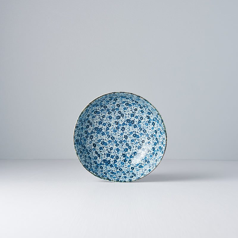 Bowl, 16.5 cm, 300 ml, Irregular, Blue Daisy Design