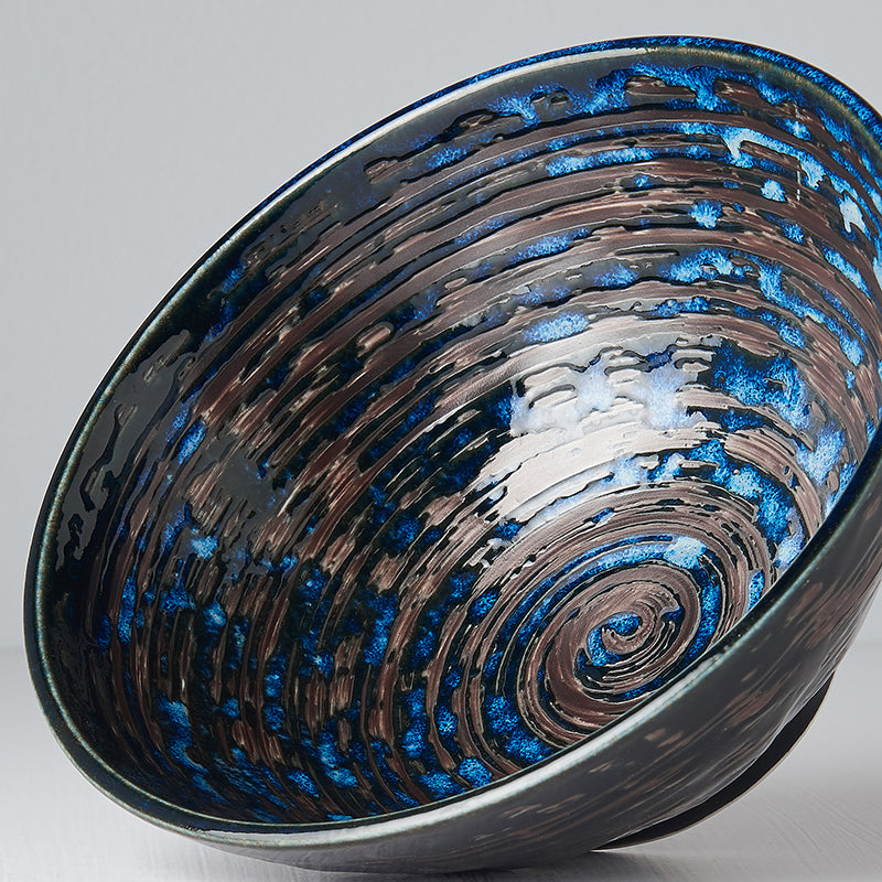 Udon Bowl, 19.5 cm, 800 ml, Copper Swirl Design