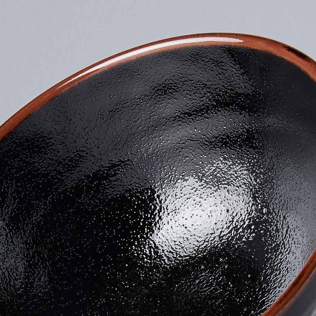 Udon Bowl 19.5cm Tenmokku Glaze - Made In Japan | Japanese Tableware