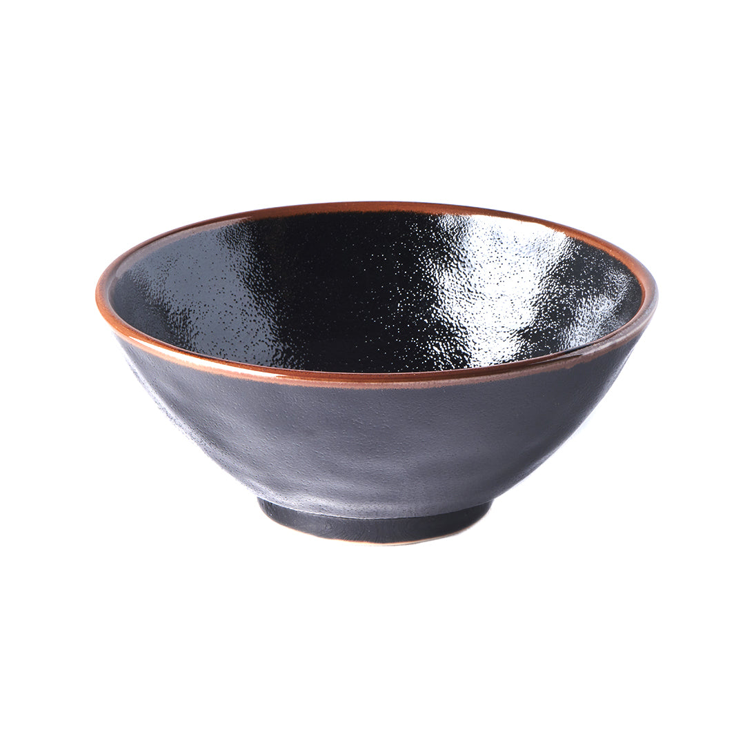 Udon Bowl 19.5cm Tenmokku Glaze - Made In Japan | Japanese Tableware