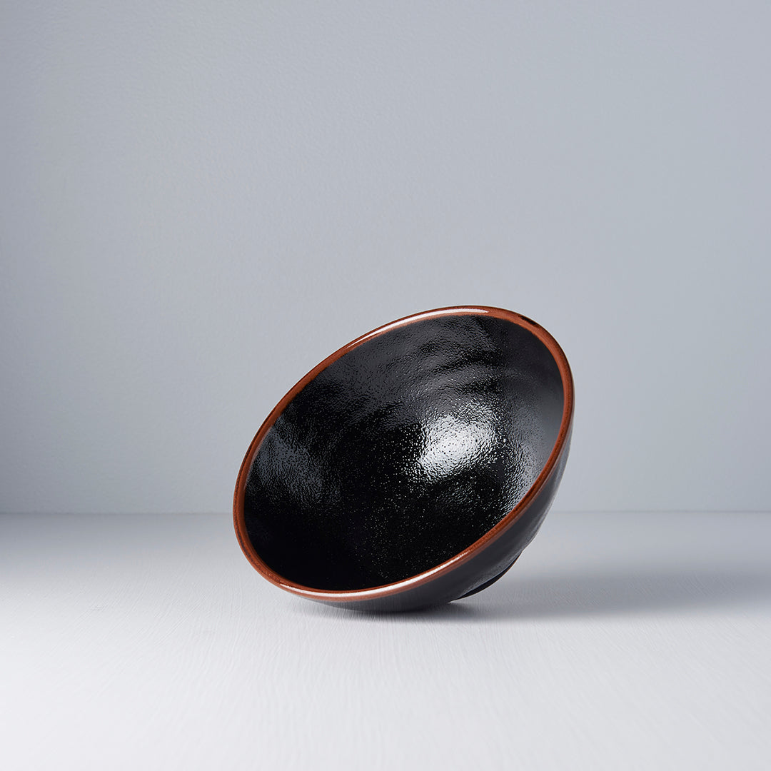 Udon Bowl 19.5cm Tenmokku Glaze - Made In Japan | Japanese Tableware