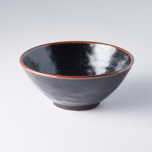 Udon Bowl 19.5cm Tenmokku Glaze - Made In Japan | Japanese Tableware