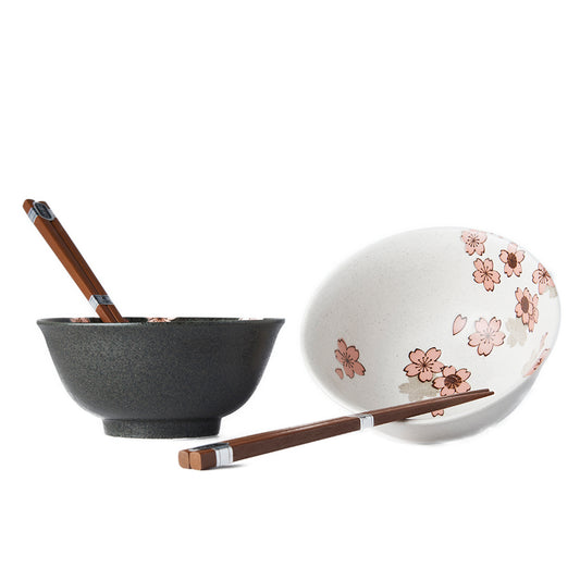 Bowl Set Cherry Blossom 2 x 400 ml with Chopsticks